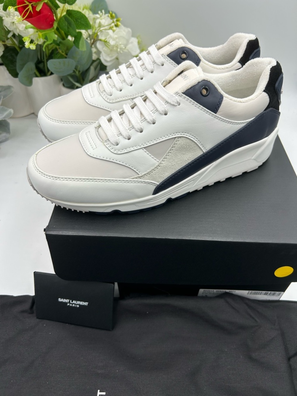 Men's Saint Laurent bump color block suede/leather sneakers size 42/9 US - Picture 6 of 12